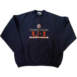 Vintage Fighting Illini VCC Vantage‎ Club Collection Pullover XL  NCAA Big Ten